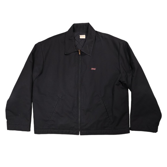 Vintage Dickies Eisenhower Jacket Quilted Lined Workwear Black Mens Fits Like L - Picture 1 of 4